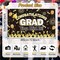 Class of 2026 Extra Large Graduation Backdrop - 72" x 44" Black & Gold Congrats Grad Banner - Premium Fabric Graduation Decorations - Outdoor Photo Background & Party Sign